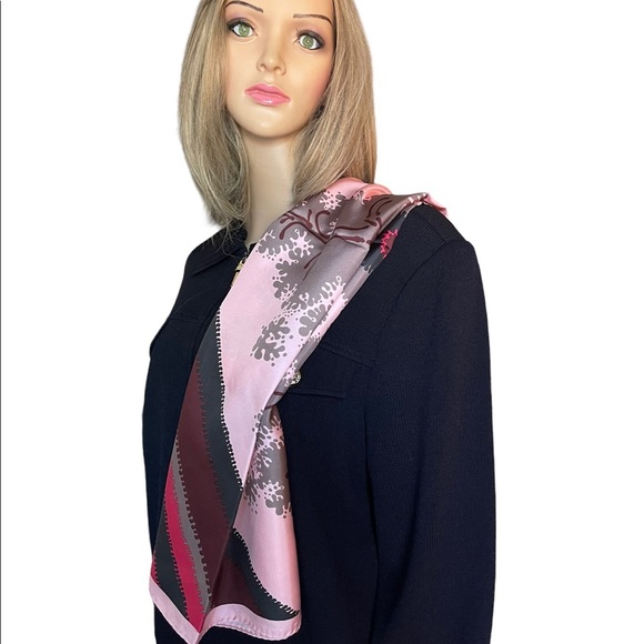 New Richard Allen London silk multicolored scarf size OS - Picture 4 of 10